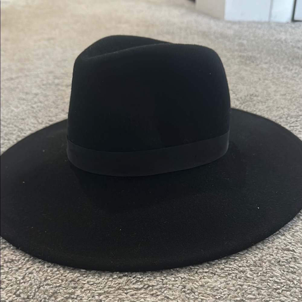 Zara Black Fedora Hat Timeless Style - Picture 3 of 5
